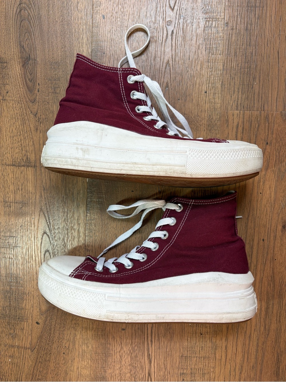 Converse Chuck Taylor Women’s All Star Move Platform High 'Dark Beetroot' - Picture 2 of 10